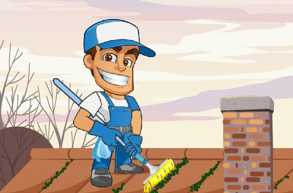 Professional roof cleaning service