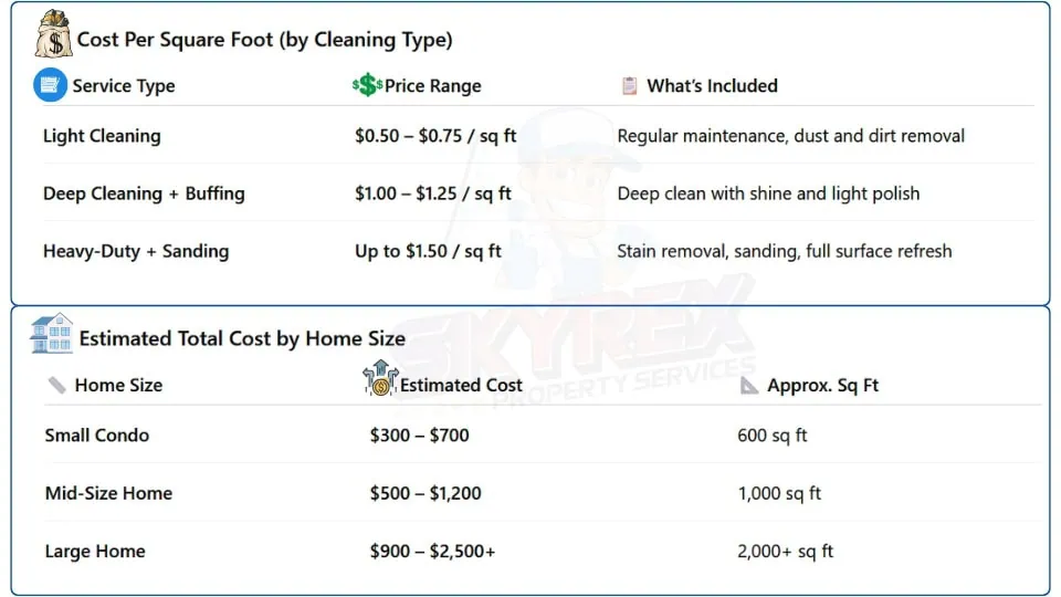 Hardwood Floor Cleaning Costs in Ontario, Pricing Guide