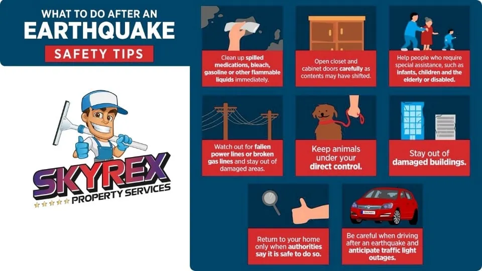 Post Earthquake Cleaning and Safety tips