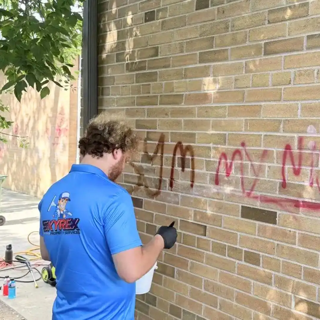 Graffiti Removal wall process
