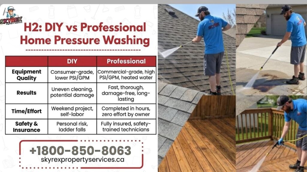 diy professional home pressure washing