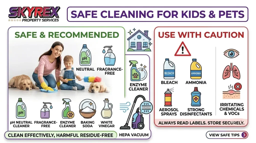 Safe Cleaning Supplies for Homes With Pets and Children